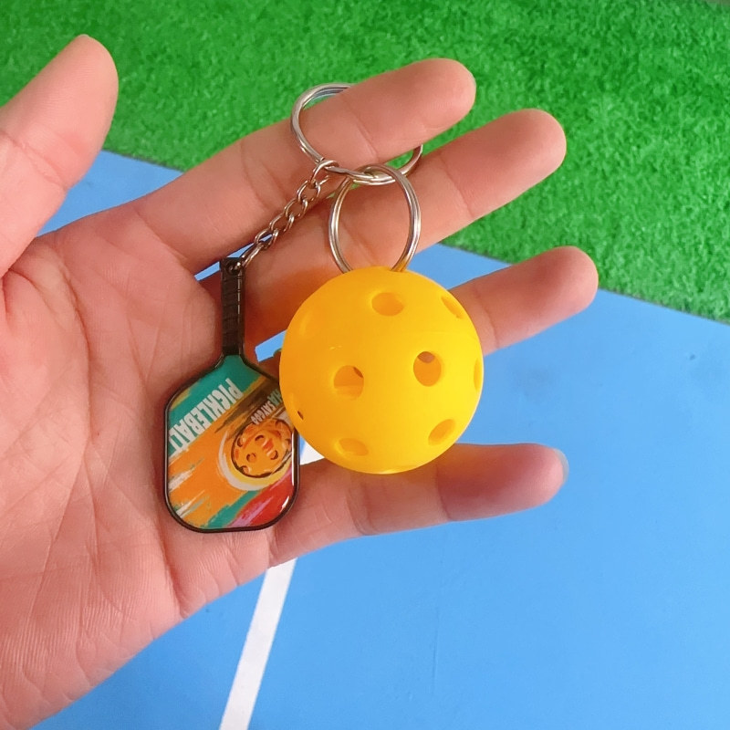 Table Tennis Score - قلادة كرة البيكلبول المصغرة، إكسسوار مضرب